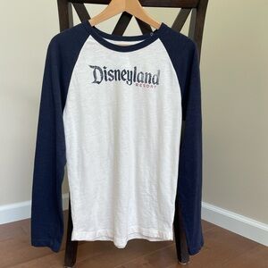 Disneyland Long-Sleeve Raglan Shirt - White & Navy